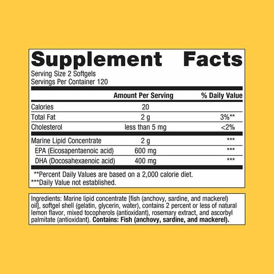 OmegaGenics Fish Oil EPA-DHA 500 mg, MGS